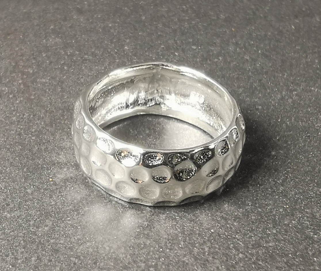 Hamrad silverring - 8mm bred