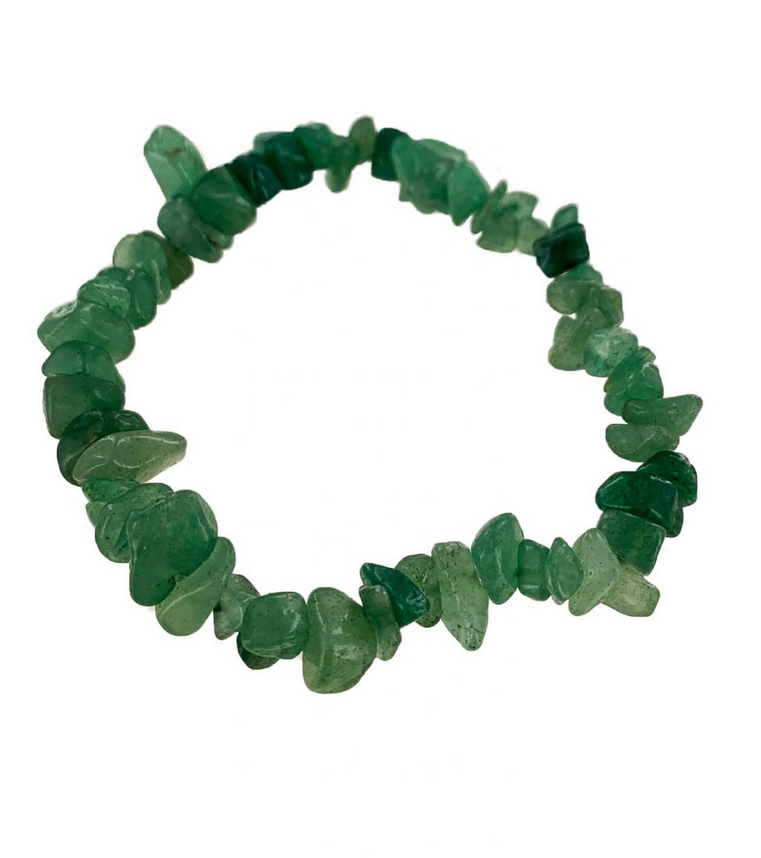 Grön Aventurin Chip Armband  - Brasiliansk  - 2