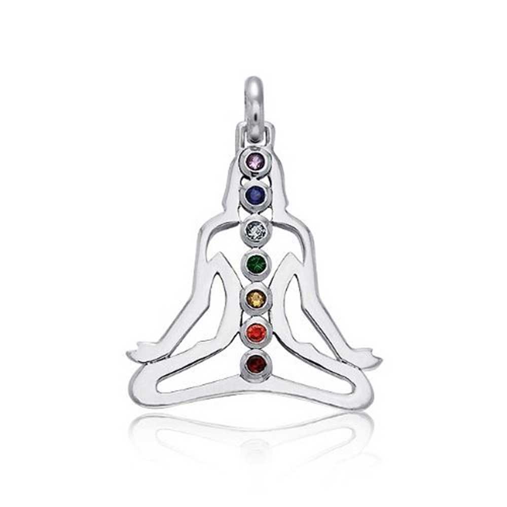 Chakra Hänge Yogi  i Äkta Silver