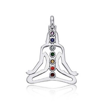 Chakra Hänge Yogi  i Äkta Silver