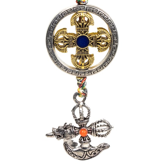 Protective pendant double dorje with kartika - 2
