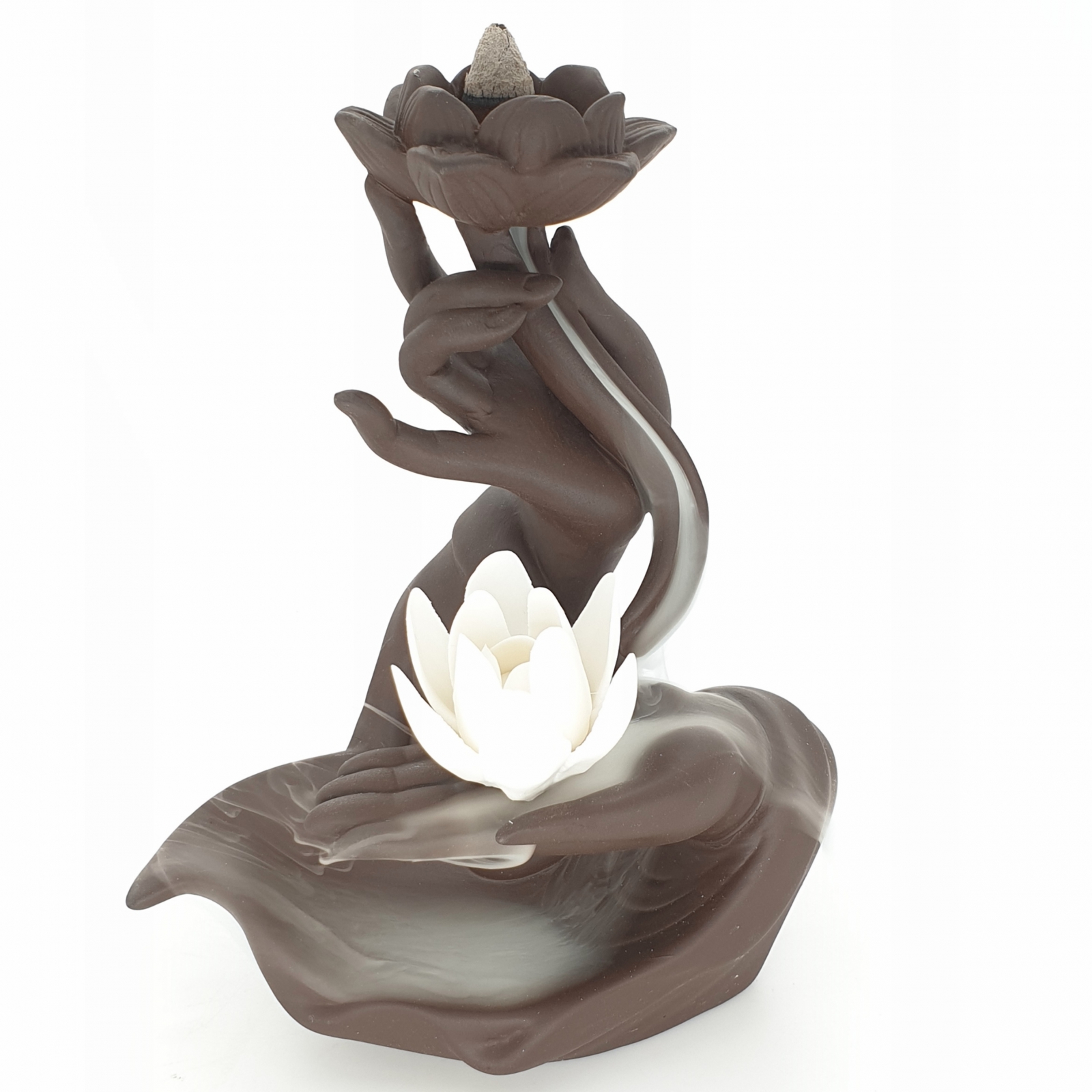 backflow rökelsebrännare lotus mudra