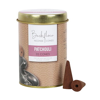 Backflow Jumbo Rökelsekoner i Burk - Patchouli