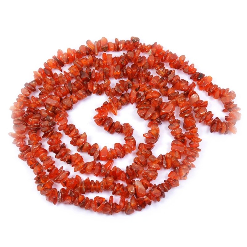 Karneol Chip Halsband - 80cm