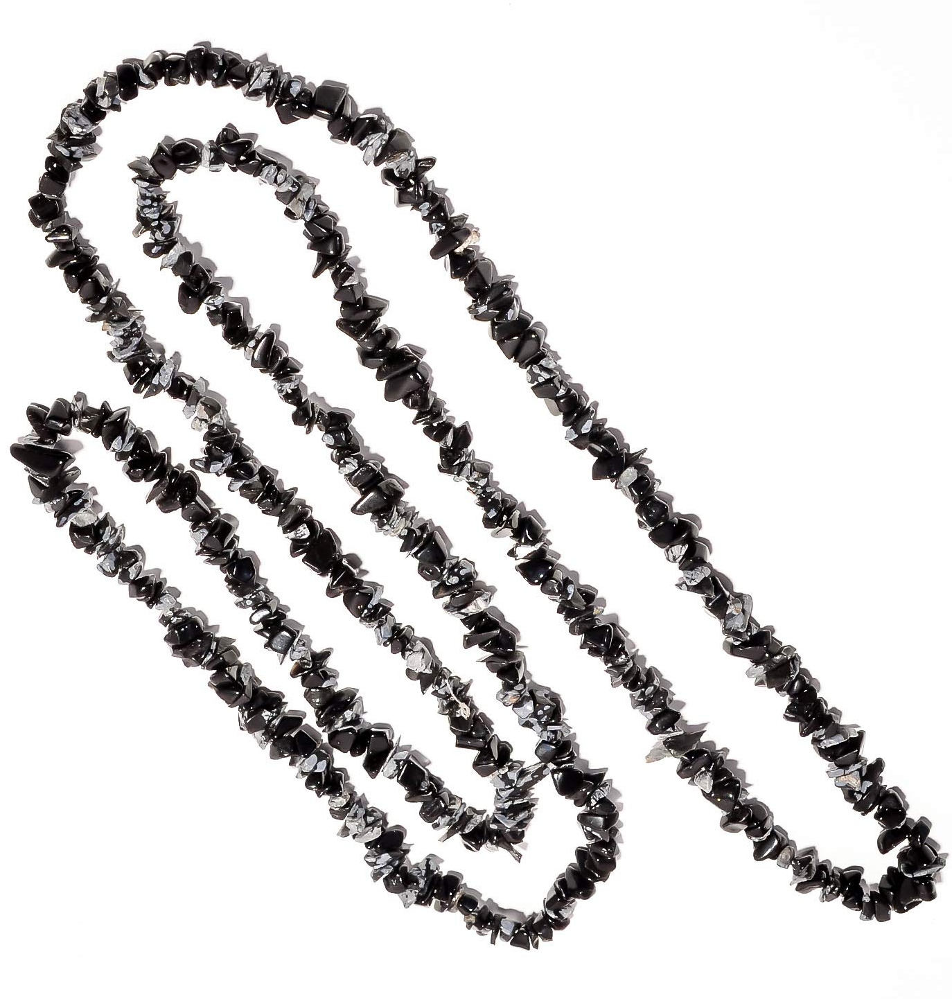 Snöflinge Obsidian Chip Halsband