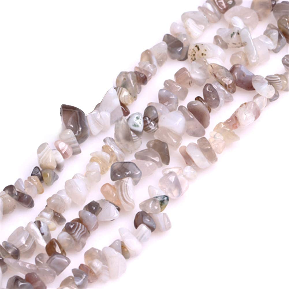Naturlig Grå Botswana Bandagat Chip Halsband - 2