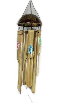 Bambu Vindspel - Regnbågs Sköldpaddor