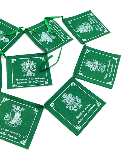 Tibetanska böneflaggor - Tibetan Eight Auspicious Prayer Flags  - 3