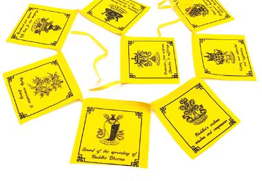 Tibetanska böneflaggor - Tibetan Eight Auspicious Prayer Flags  - 5
