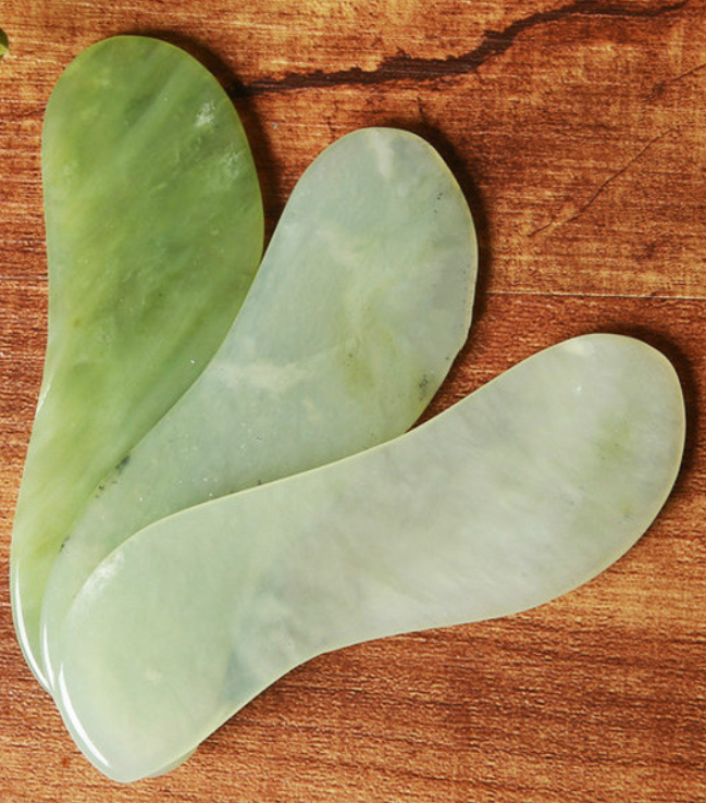 Guasha Massage Verktyg  - S form  -  Ny Jade/Serpentine  - 2