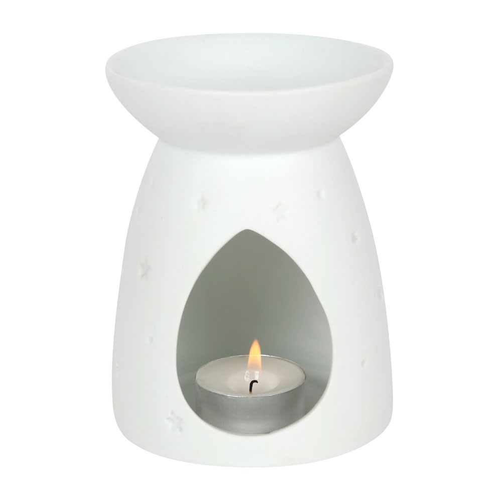  Aromalampa/Oil Burner - Vit Keramisk Ängel Vingar Oljebrännare  - 2