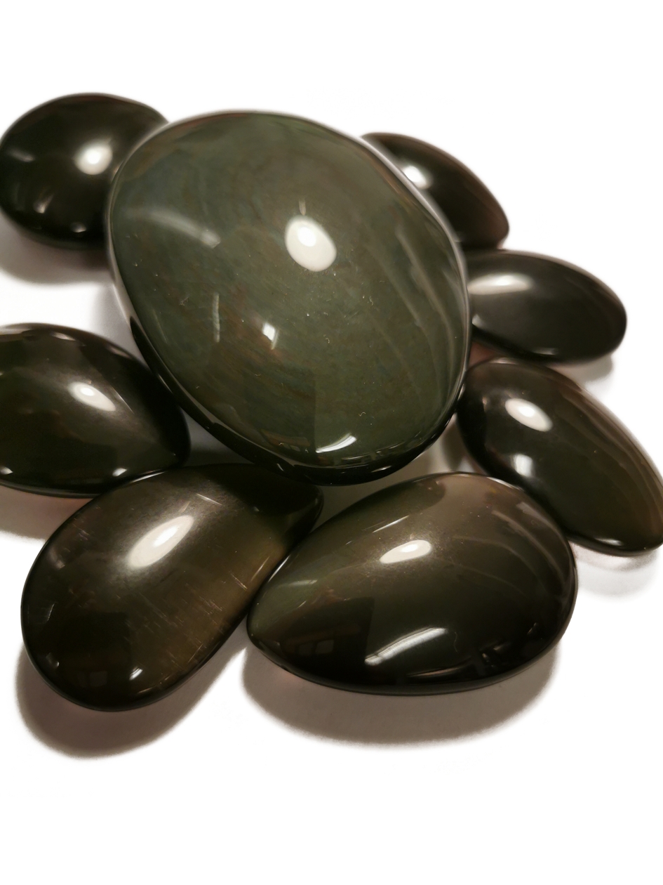 Regnbågsobsidian - Slipad Oval form - 2
