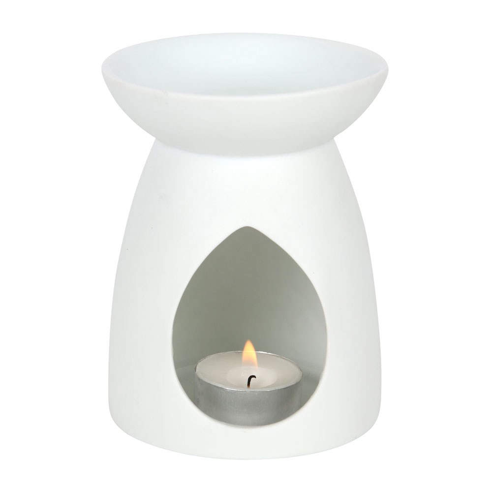 Aromafume Aromalampa/Oil Burner - Vit Mandala Mönster Oljebrännare  - 2