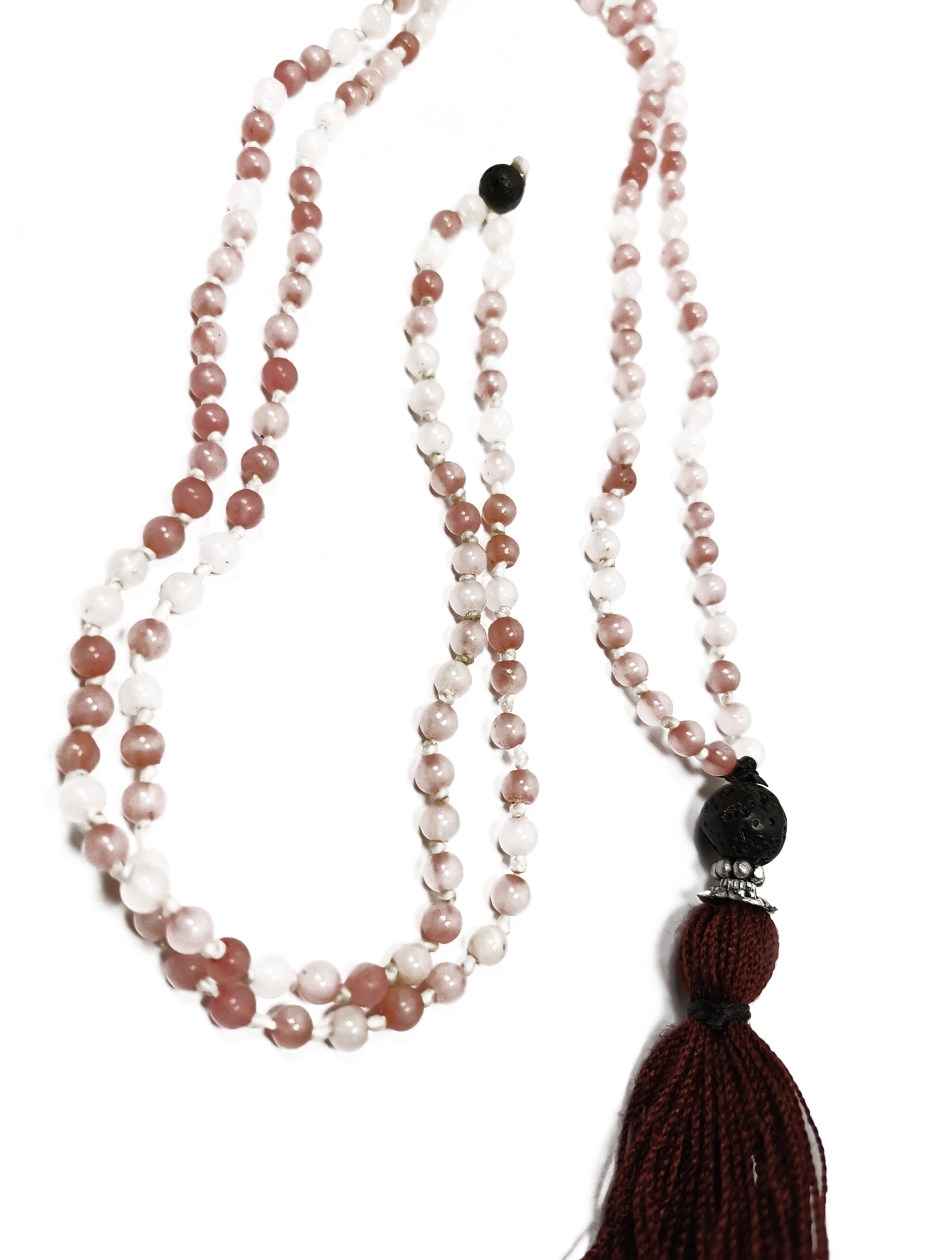 Rosenkvarts Mala  - 4mm Pärlor