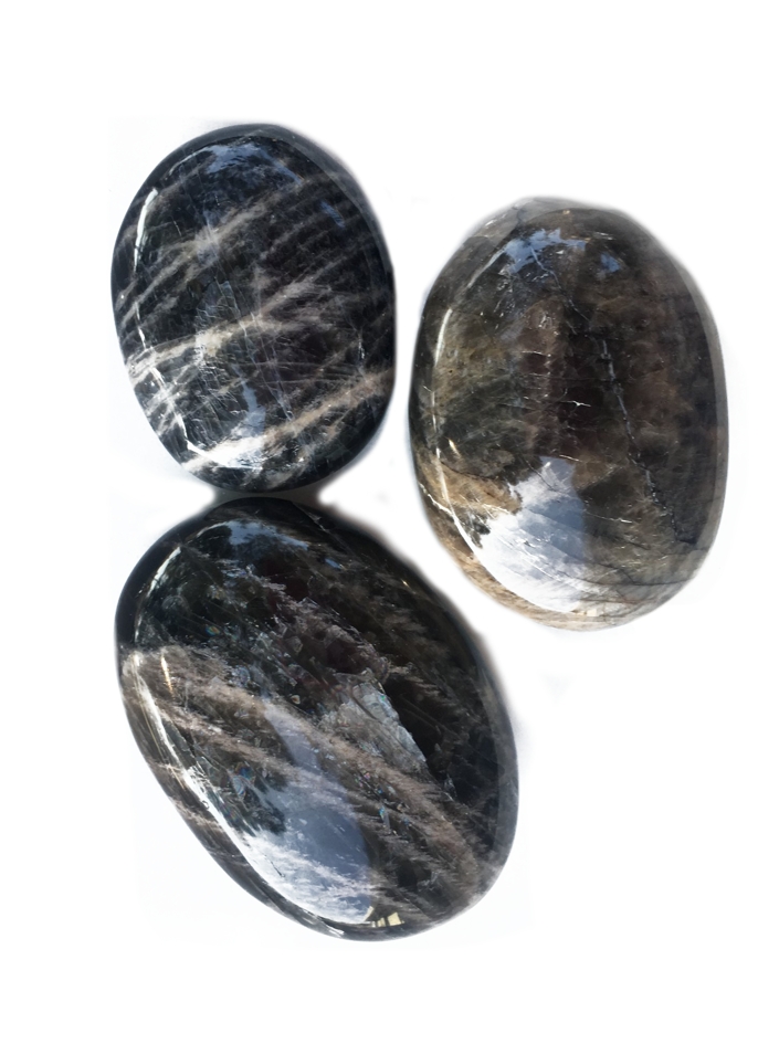 Pebbles "No Worry Stone" - Svart Månsten