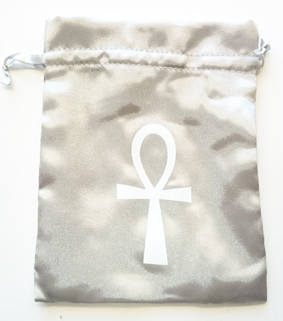 Satinpåse med Ankh korset - stor