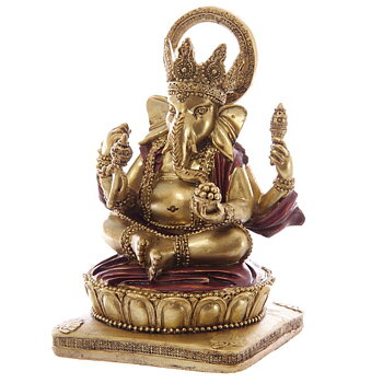 guld röd Ganesha staty