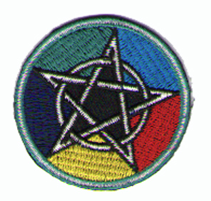Tygmärken - Pentagram - Regnbågen