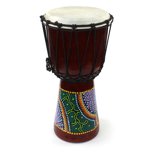  Djembetrumma - Målade - 16cm - 3