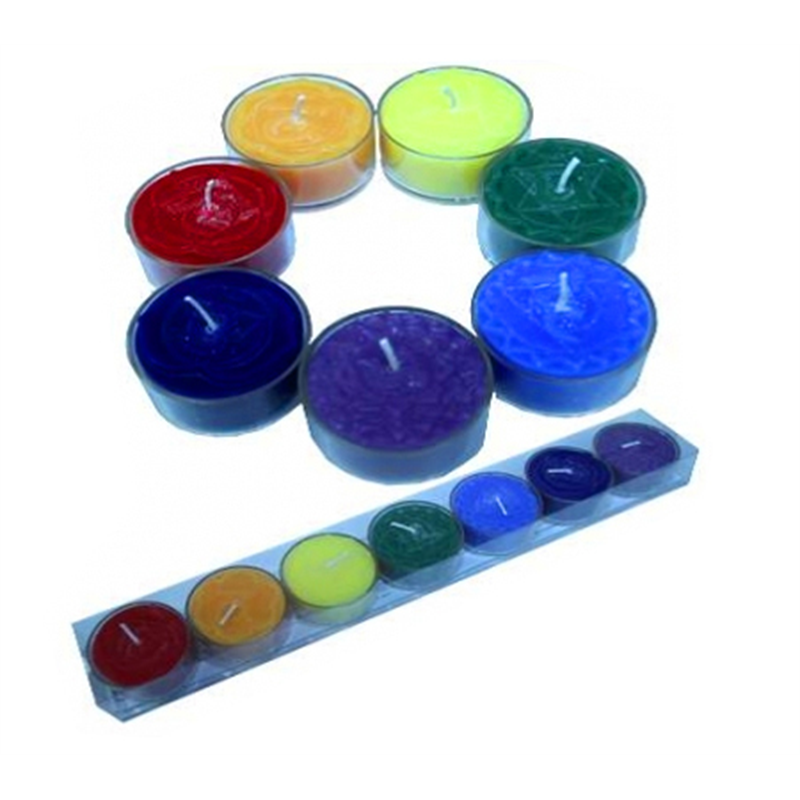 chakra värmeljus 7 stycken