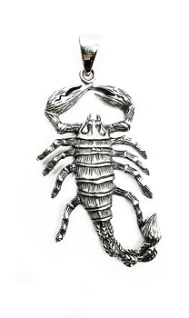 Skorpion Hänge  i  Silver -  61mm