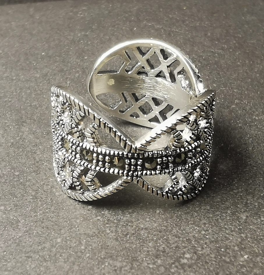 Markasit Silverring Deko