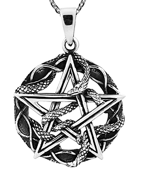 Pentagram Hänge med Orm