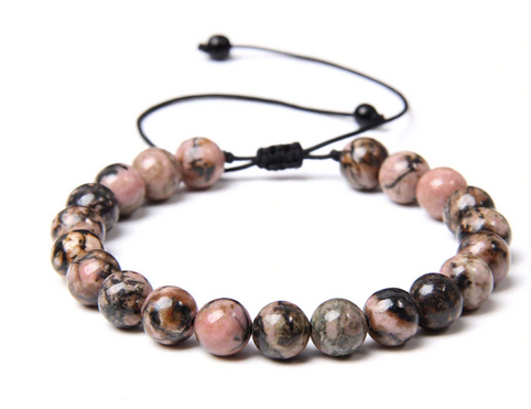 Rodonit  armband - 8 mm