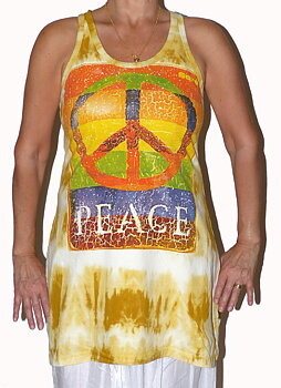 Långt Linne - Peace - Gul (fredsmärke)