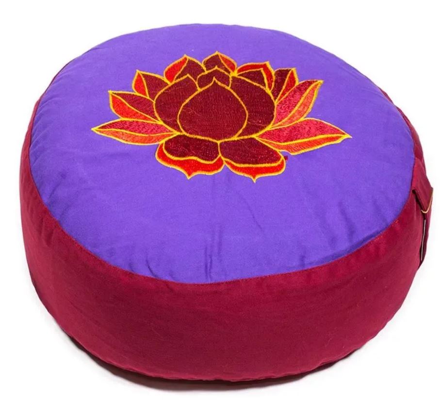 Meditationskudde - Lotus Röd/Lila