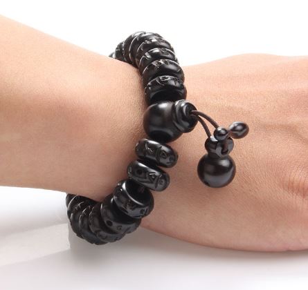 Svart Jujube Buddha Armband  - 2