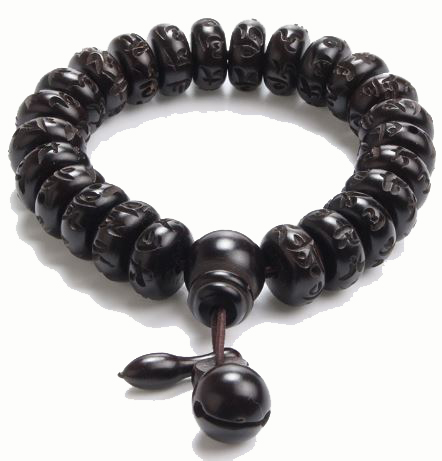 Svart Jujube Buddha Armband 