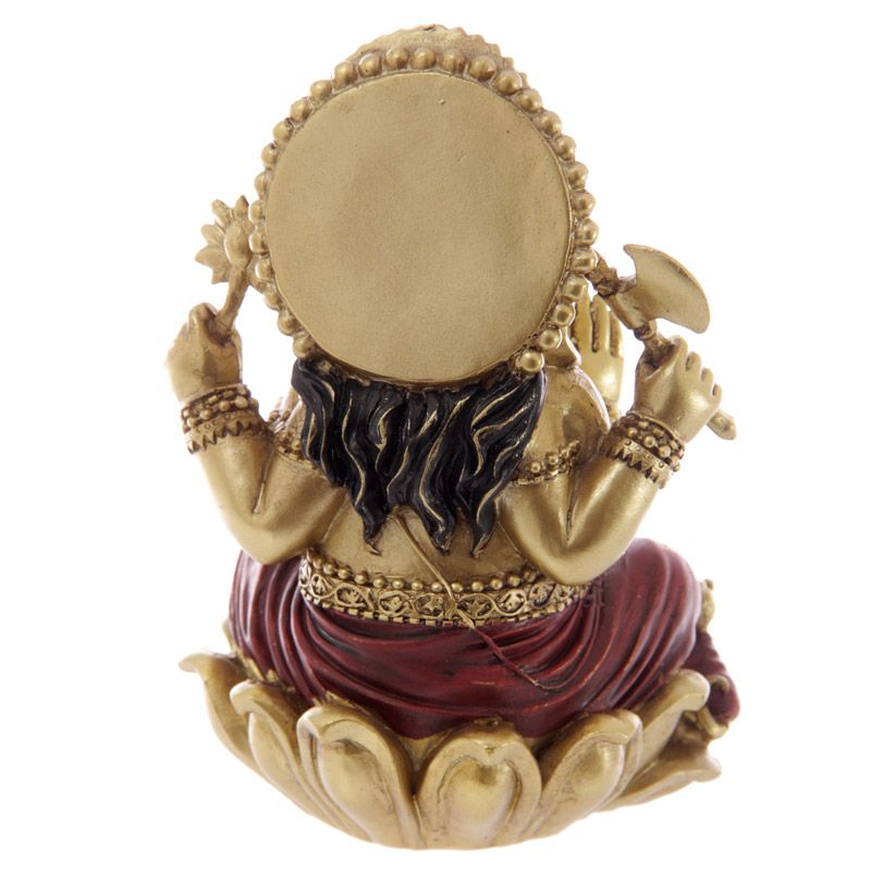guld och röd ganesha staty
