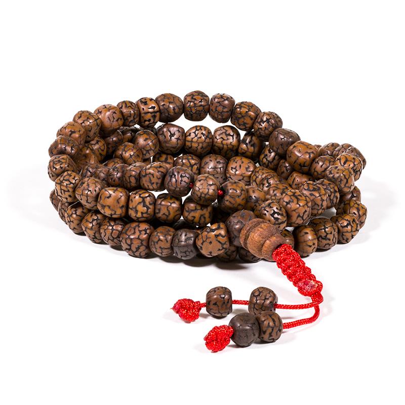 Polerade Rudraksha Frö Mala - 6mm 