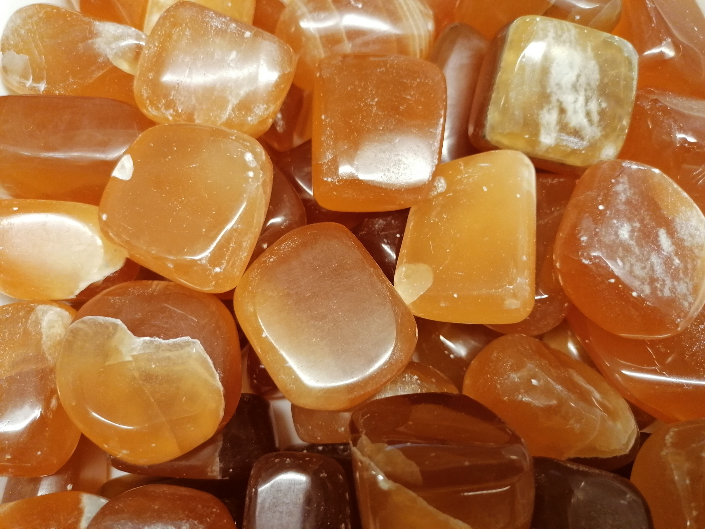 Brun/Rosa  Himalaya Kalcit  - Handpolerad - 2