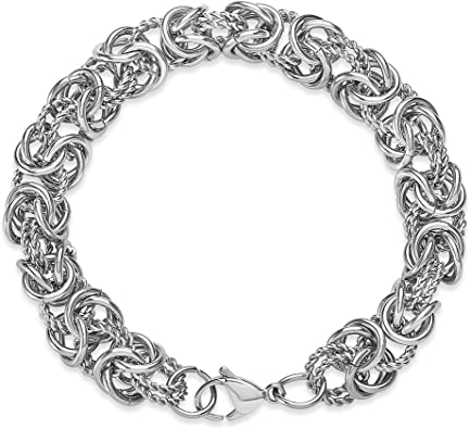 "Kungslänk" I Rostfrittstål - Armband 10mm