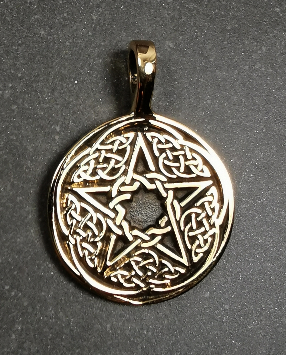 Keltiskväv pentagram  i Brons 