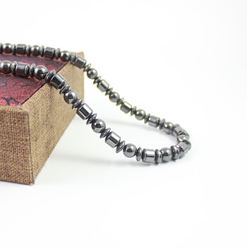 Magnetisk Hematit  Halsband  - Disk Form med kula