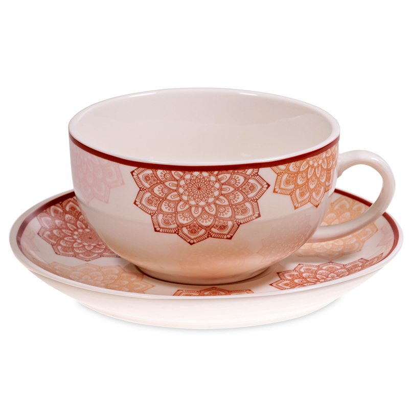 Mandala  tekanna/kopp  - Rosa - 2