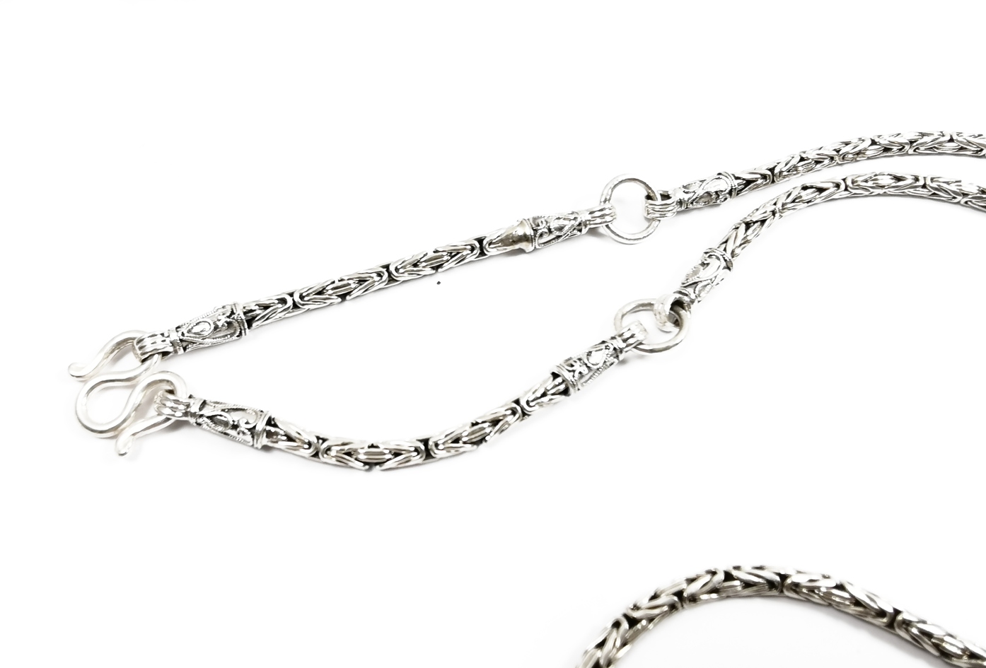 Antik Stil Byzantine Kedja i Sterling Silver  -3mm - Dubbellänk - 66cm - 3
