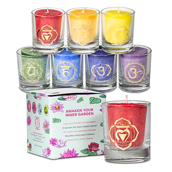 Fairtrade Chakra doftljus  -  Chakra 7: Sahasrara - Violet