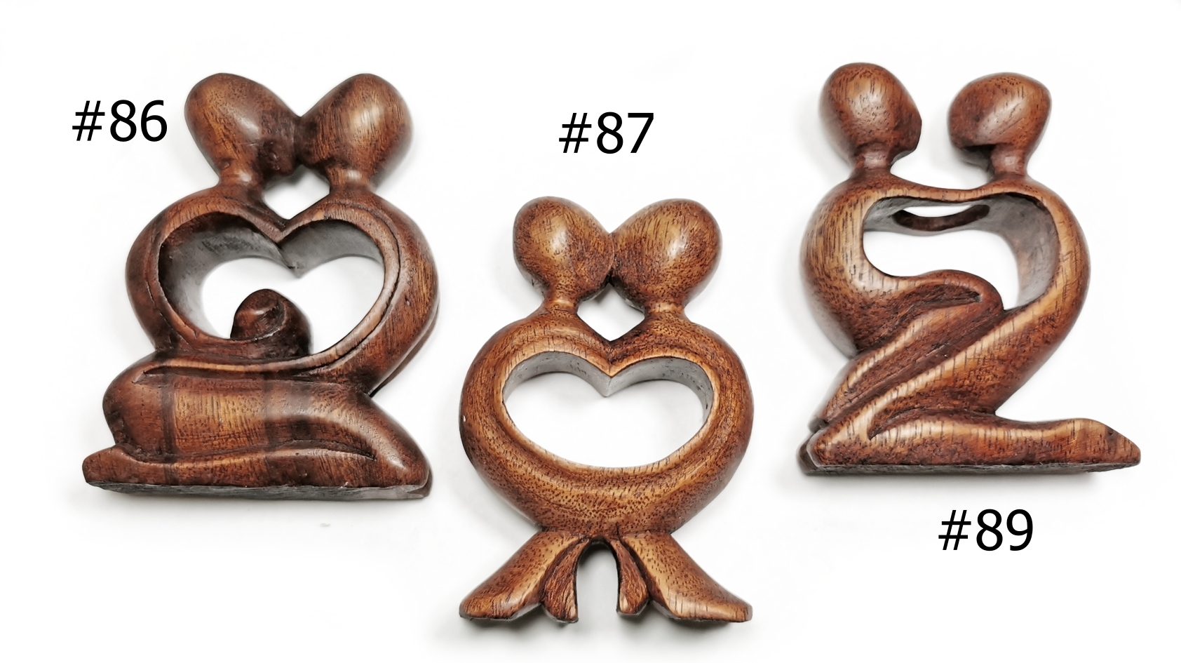 Balinese Trästaty. Kärleks par  - 10cm
