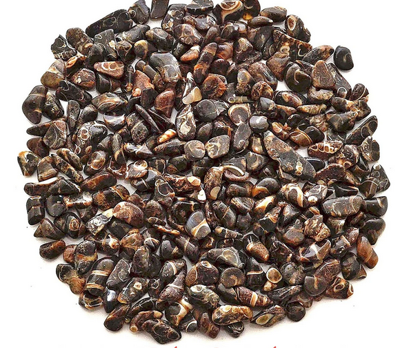 Turritella agat , trumlad Sten,  5- 12mm Stenar - ca. 250gram