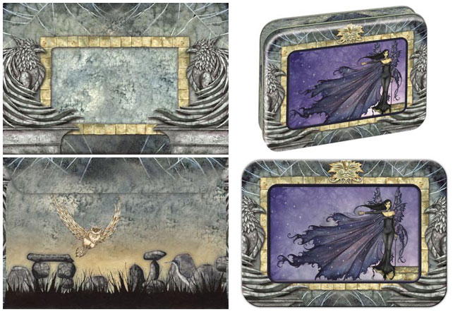 Amy Brown Vykort Cloak of stars Paket