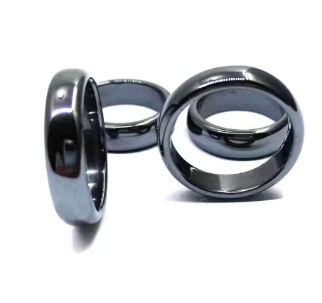 Magnetiska Hematit Ringar - Platt med Rund Center - 2