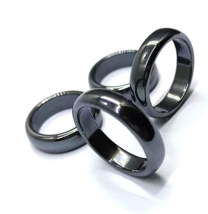 Magnetiska Hematit Ringar - Platt med Rund Center