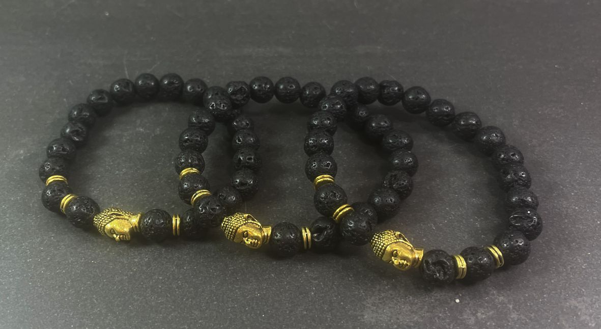 Lava armband med Buddha