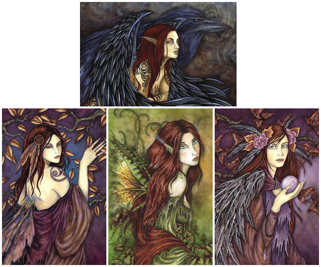 Amy Brown Vykort Morrighan Paket