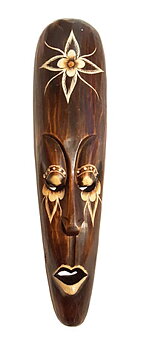 Indonesisk Mask - Lotus Eyes - 95cm