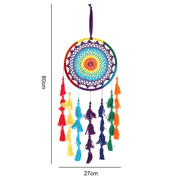 Chakra drömfångare, Virkad - 27cm - 2
